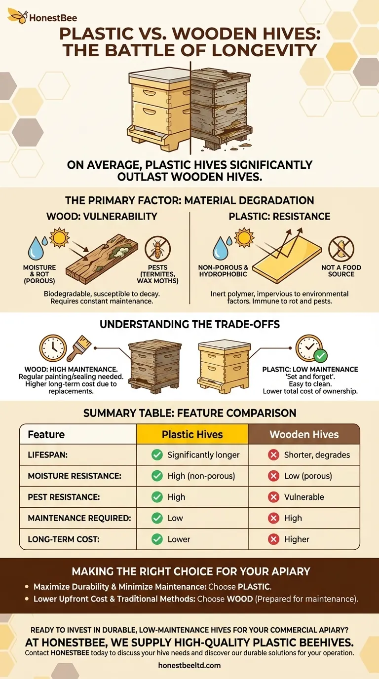 How does the longevity of plastic bee hives compare to wooden hives? Discover the Durable Choice Visual Guide