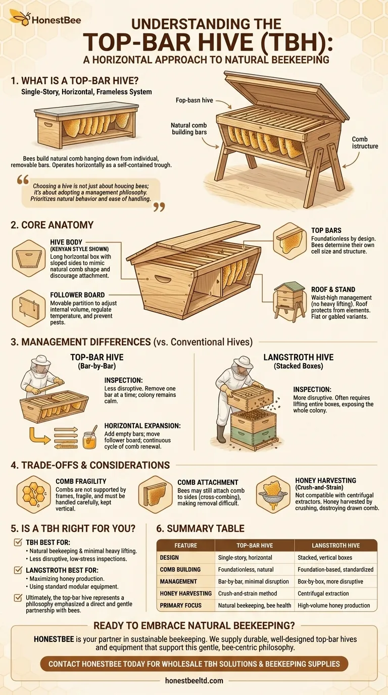 What is a top-bar hive? A Guide to Natural, Low-Impact Beekeeping Visual Guide