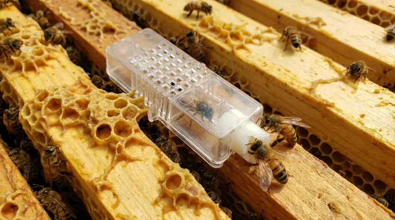 Какова цель трубки для выхода пчелиной матки с кормом в клеточке для матки? Обеспечение успешного введения матки