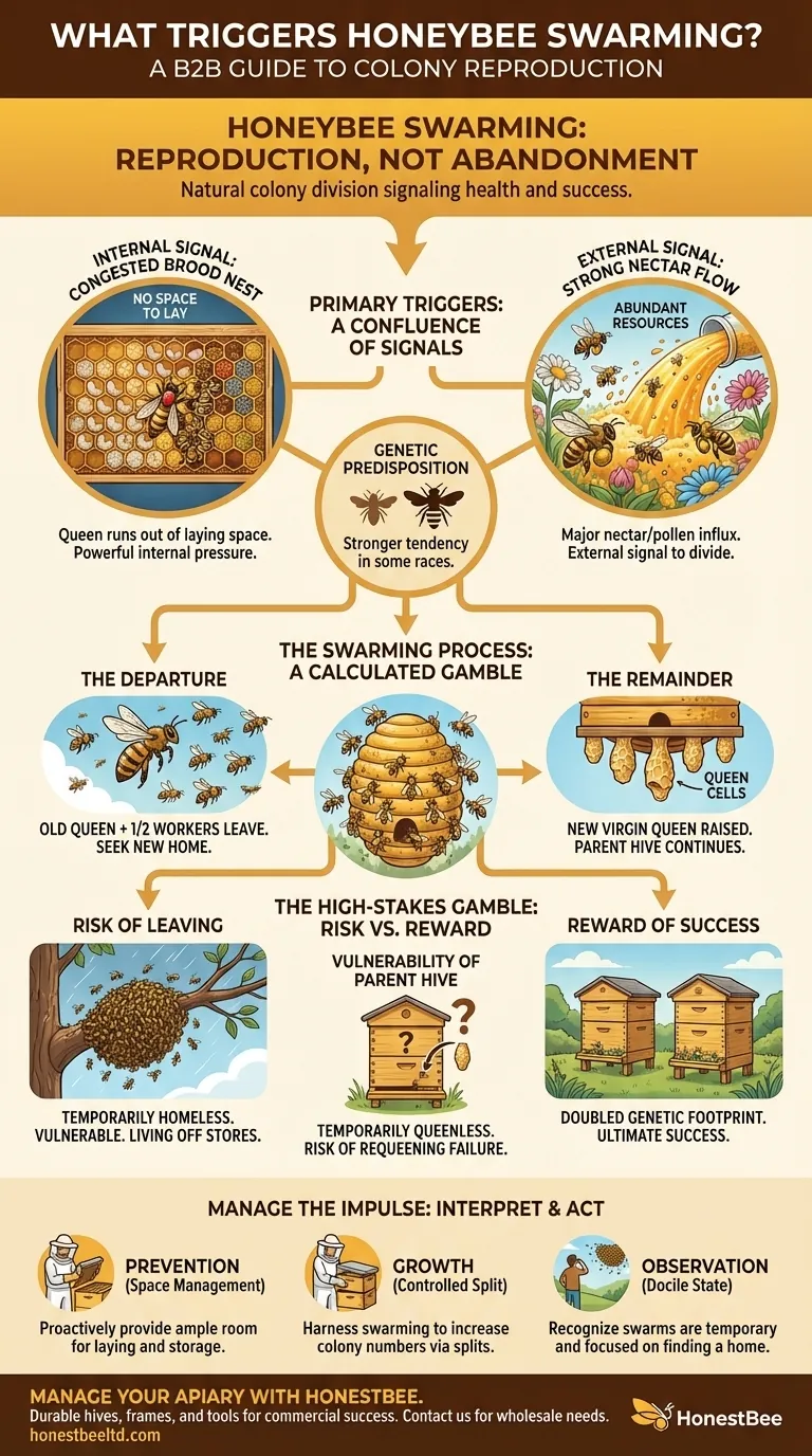 Cosa scatena la sciamatura delle api? Comprendere i Segni di una Colonia Fiorente Guida Visiva