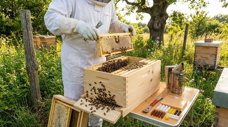 How are mating boxes set up for queen rearing? A Guide to Building a Stable Nucleus Colony