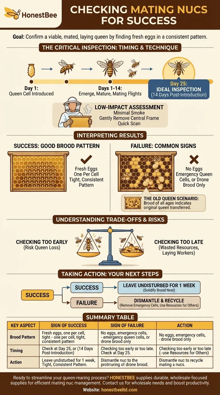 교미 핵군은 성공 여부를 어떻게 확인하나요? 여왕벌 평가를 위한 14일 가이드 시각적 가이드