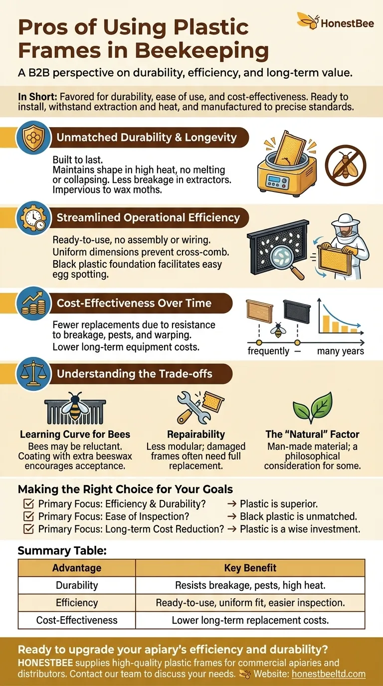What are the pros of using plastic frames in beekeeping? Boost Efficiency & Durability Visual Guide