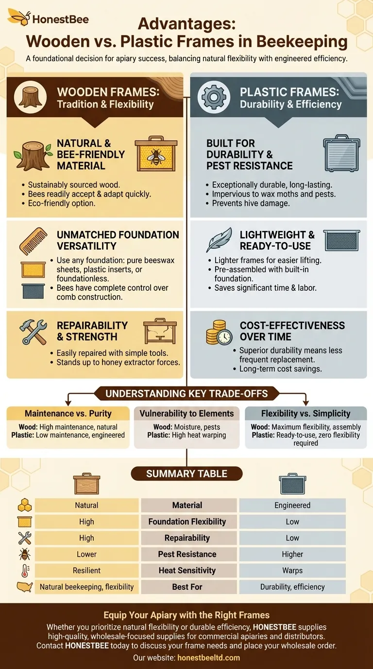 What are the advantages of wooden frames over plastic frames? Flexibility, Natural Materials & Repairability Visual Guide