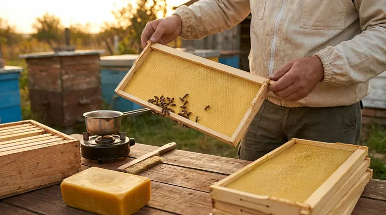 Why is waxing beehive frames important? Boost Comb Building & Hive Productivity