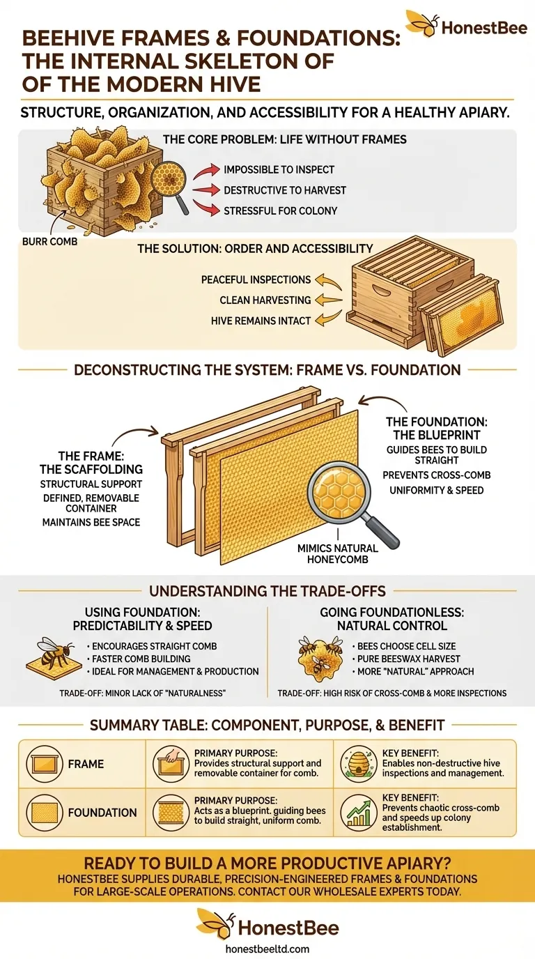 蜂箱巢框和巢础的目的是什么？对健康、易于管理的蜂箱至关重要 图解指南