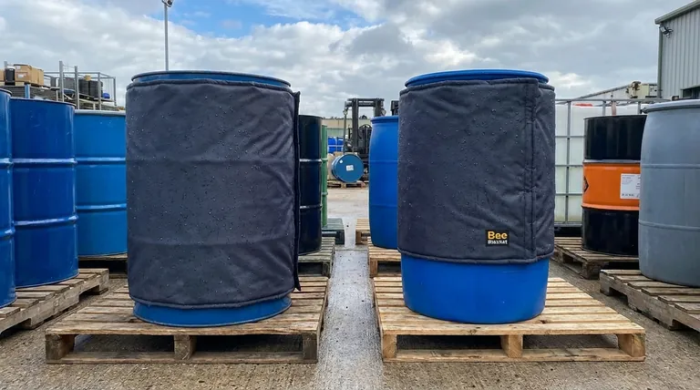 What types of barrels is the Bee Blanket compatible with? Versatile Insulation for Poly & Steel Drums