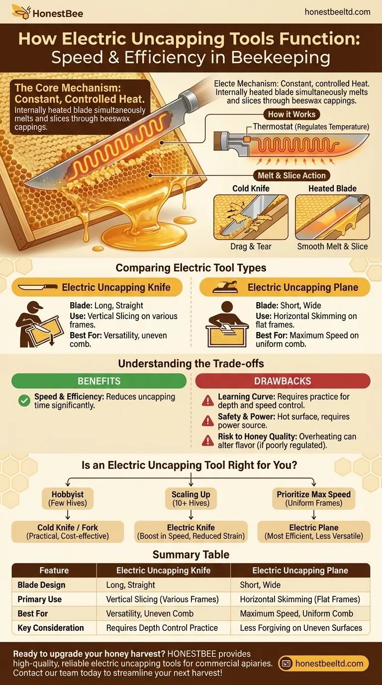 How do electric uncapping tools function? A Guide to Faster, Cleaner Honey Harvests Visual Guide