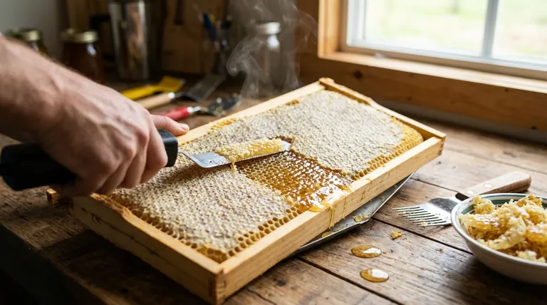 What are some tools that can be used to remove wax cappings from honeycomb? Choose the Right Tool for Your Harvest Scale
