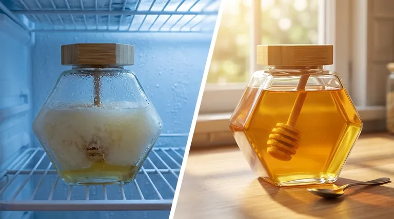 Why should honey not be refrigerated? Preserve its natural texture and quality.