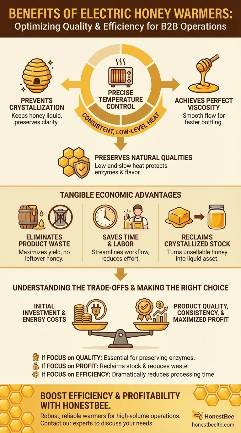 Quali sono i vantaggi dell'utilizzo di scaldatori elettrici per il miele? Migliorare la qualità e la redditività Guida Visiva