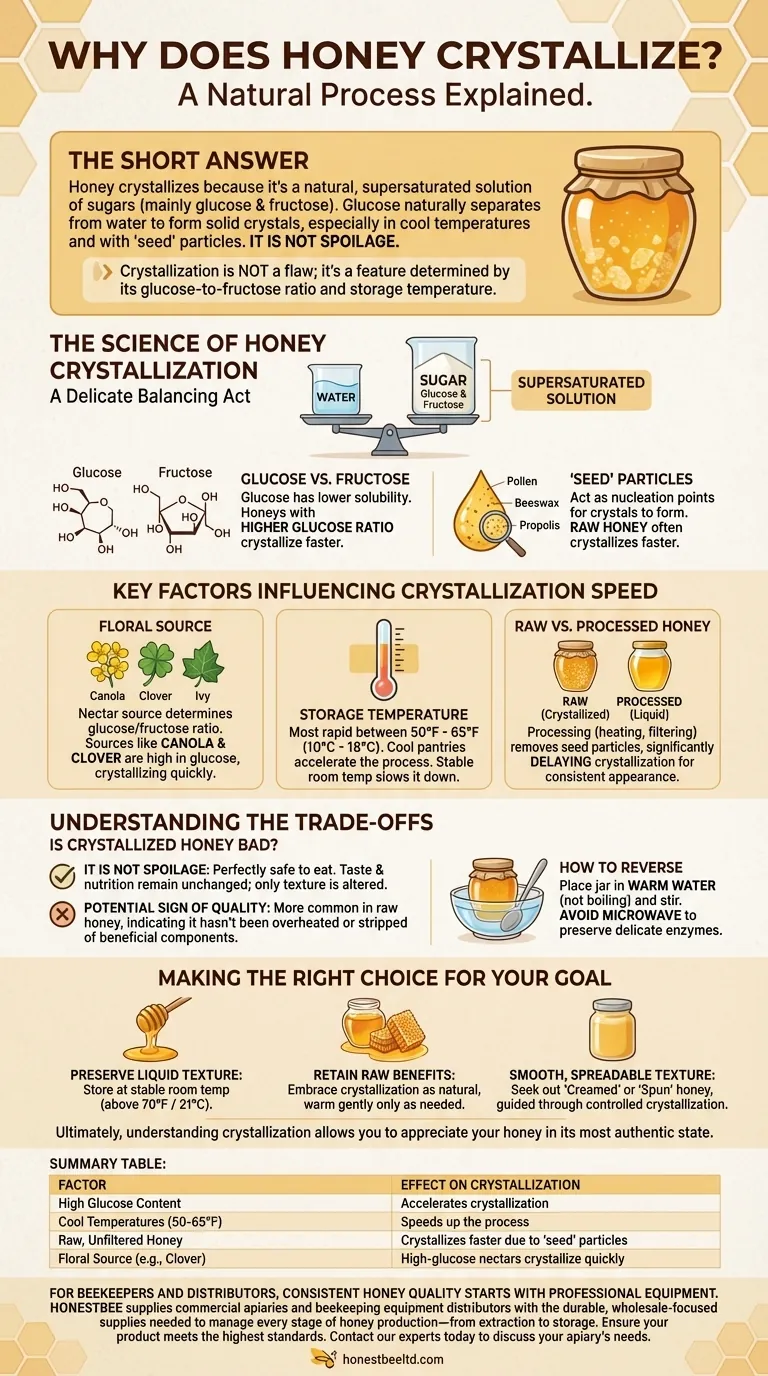 꿀이 결정화되는 이유는 무엇인가요? 천연 고품질 꿀 가이드 시각적 가이드