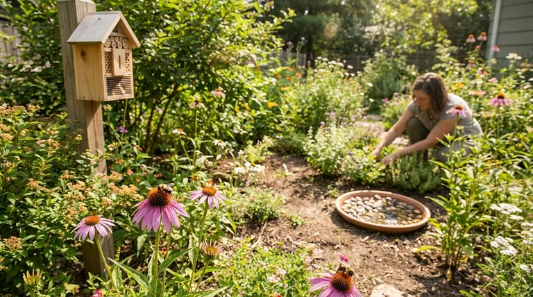 뒷마당에 벌이 있는 것이 좋을까요? 번성하는 정원을 위한 수분 매개자 보호 구역 만들기