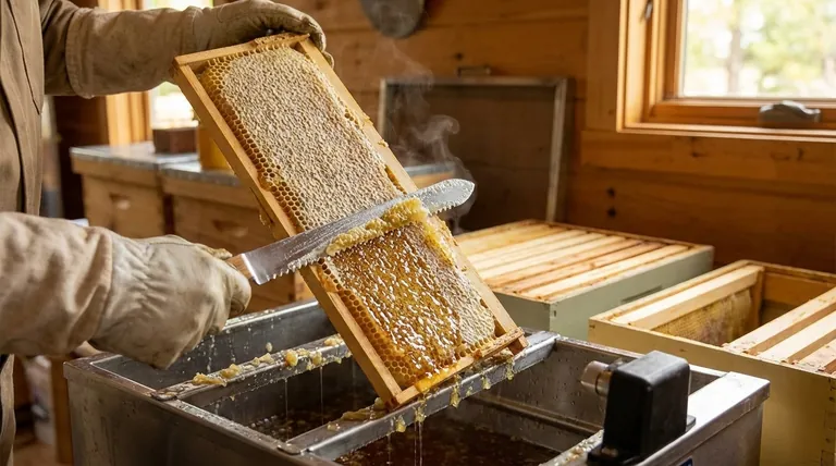 What is the benefit of the serrated edge on an uncapping knife? Unlock Faster, Cleaner Honey Extraction