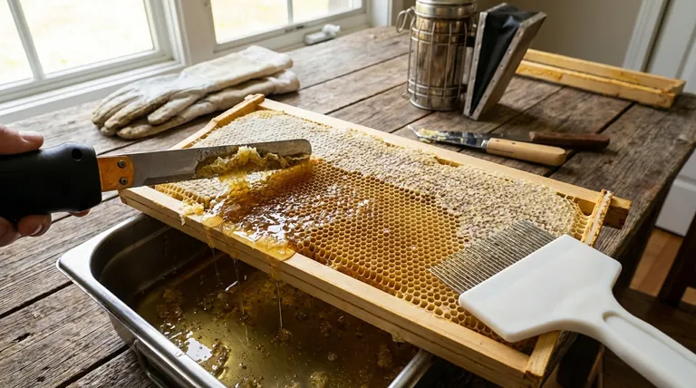 How can a capping scratcher be used with an electric knife? Boost Efficiency and Honey Yield