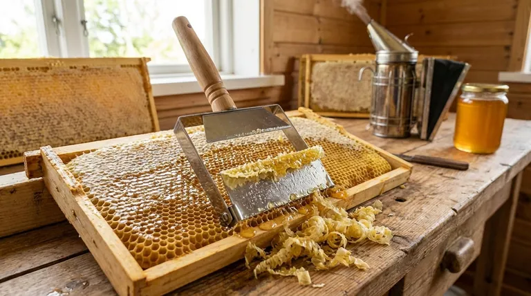 What is the advantage of an uncapping plane over an electric knife? Precision Cutting for Less Honey Waste