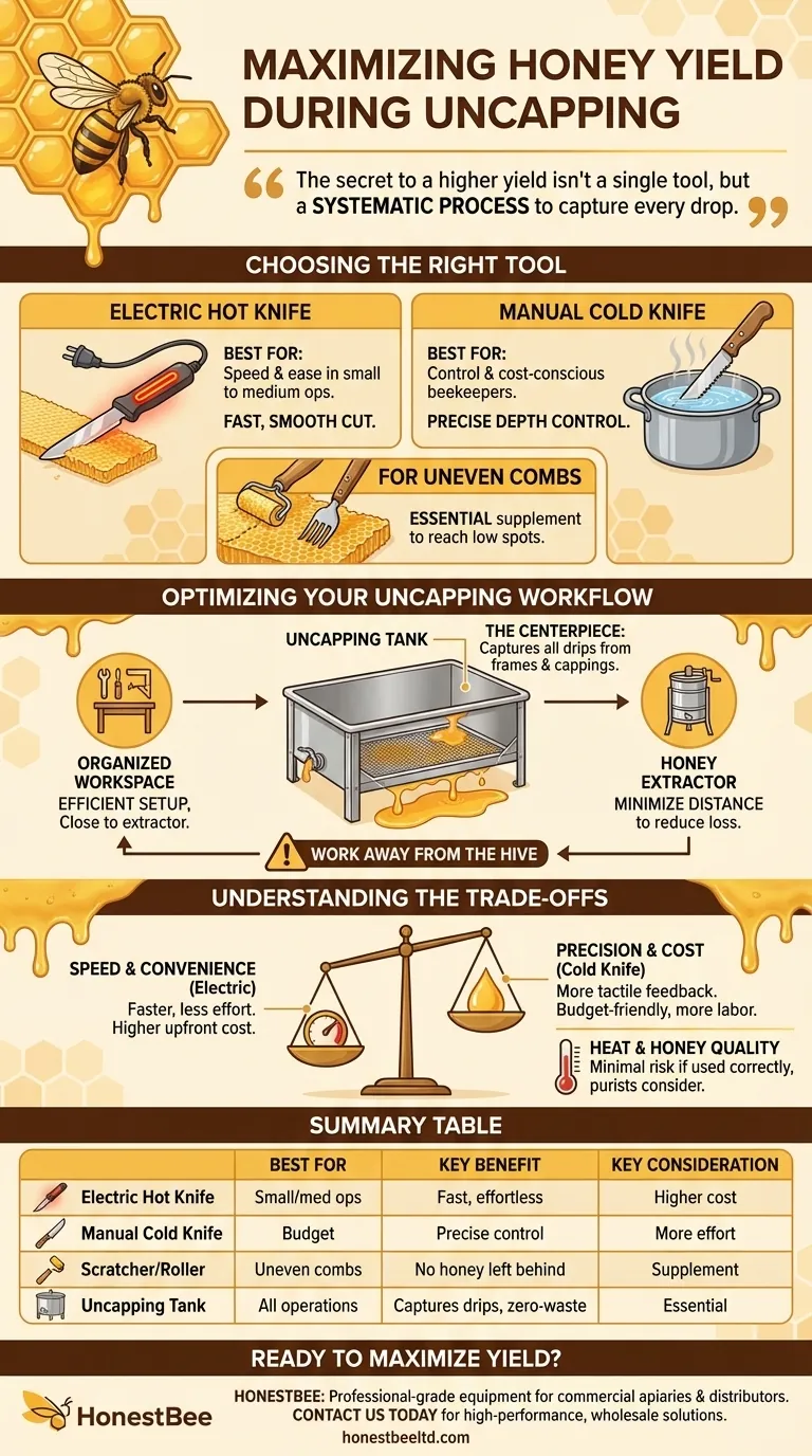 How can beekeepers maximize honey yield during uncapping? Master the Process for Higher Returns Visual Guide