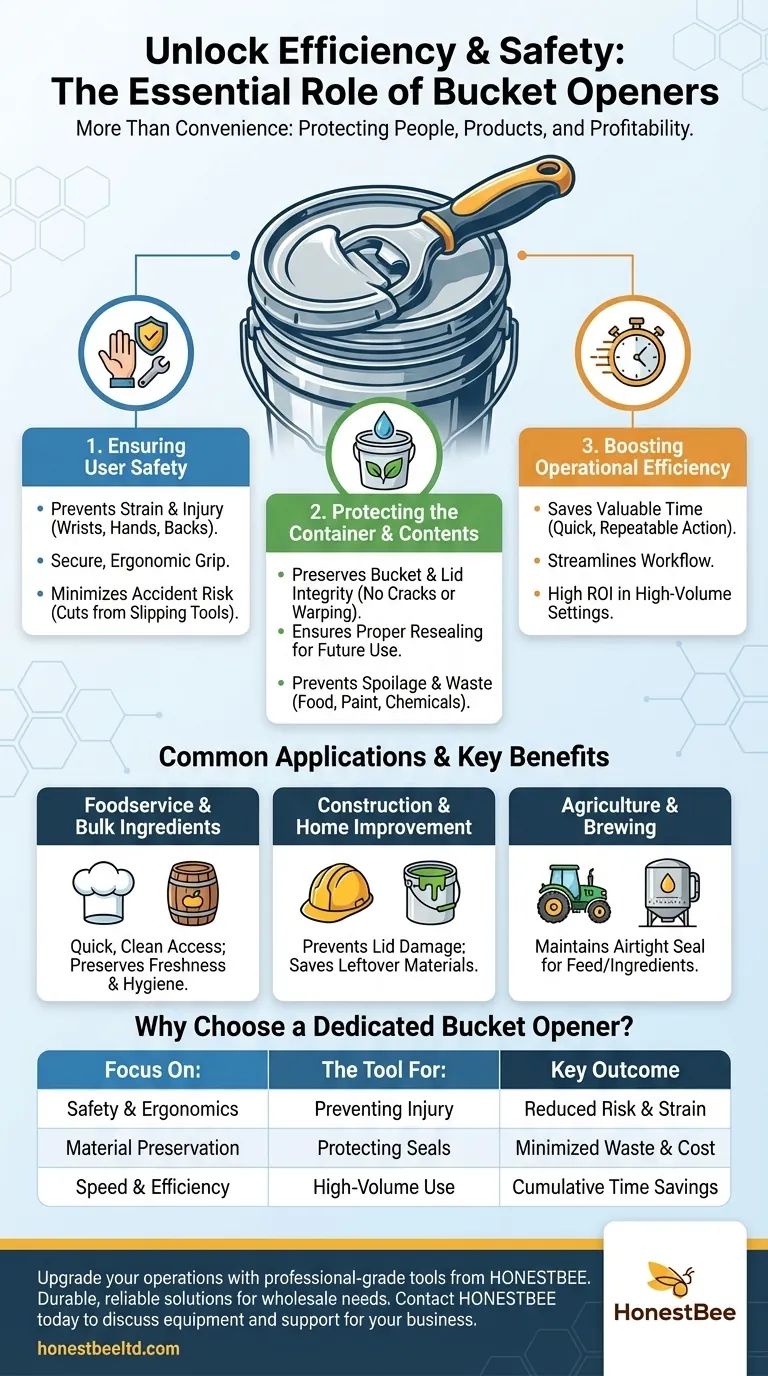 Quais são alguns usos comuns para abridores de baldes? Essencial para Segurança e Eficiência em Operações Comerciais Guia Visual