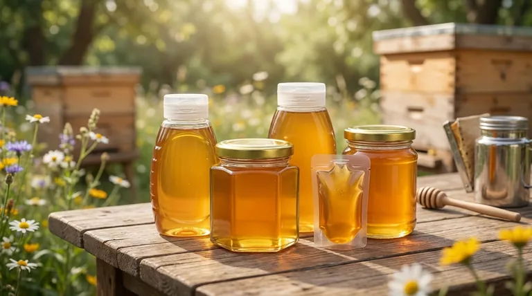What are the common types of honey packaging containers? A Guide to Glass, Plastic & Pouches