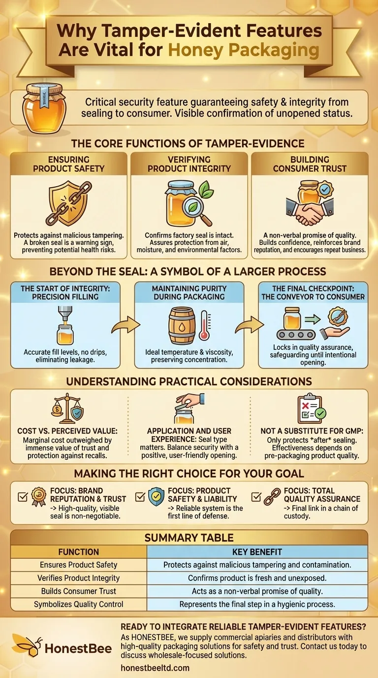 Why are tamper-evident features important for honey packaging? Ensure Safety & Build Consumer Trust Visual Guide
