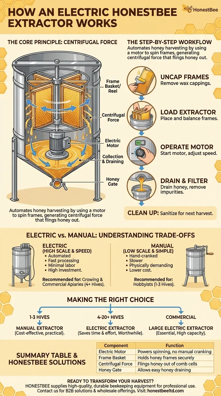 전기식 꿀 추출기는 어떻게 작동하나요? 최대 효율을 위한 자동 수확 시각적 가이드