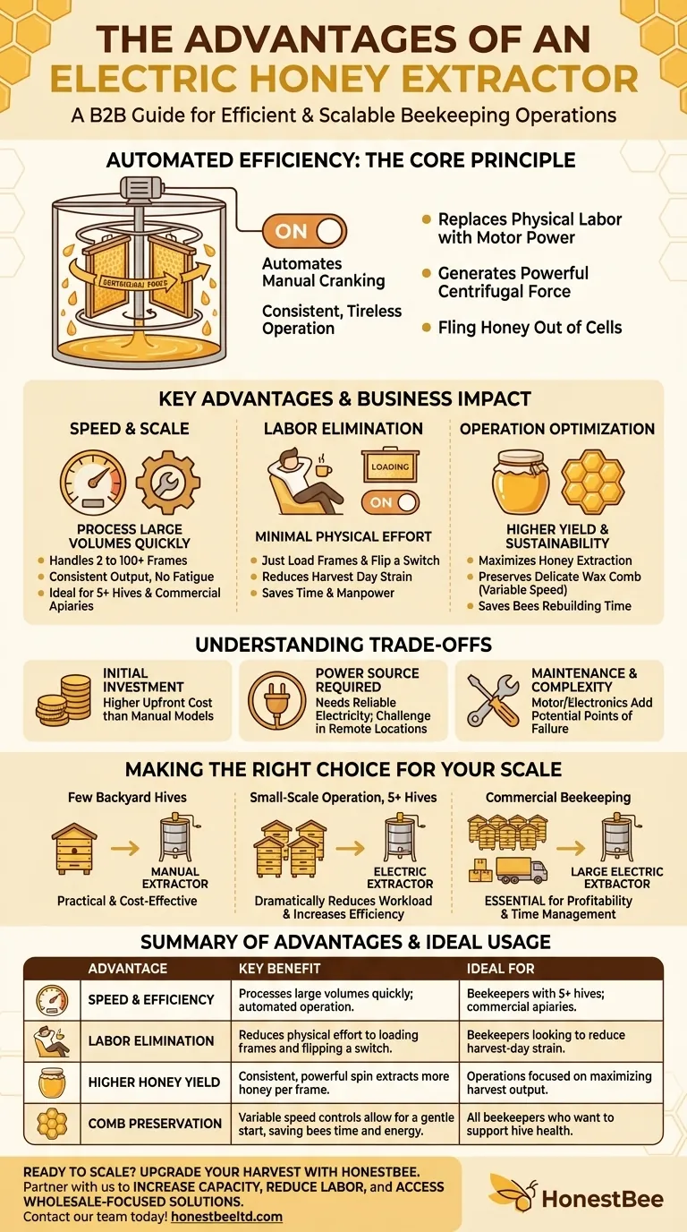 What are the advantages of using an electric honey extractor? Boost Your Harvest Efficiency & Yield Visual Guide