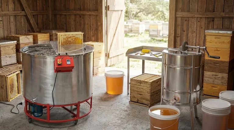 What is the main difference between an electric and a manual honey extractor? Choose the Right Tool for Your Apiary's Scale