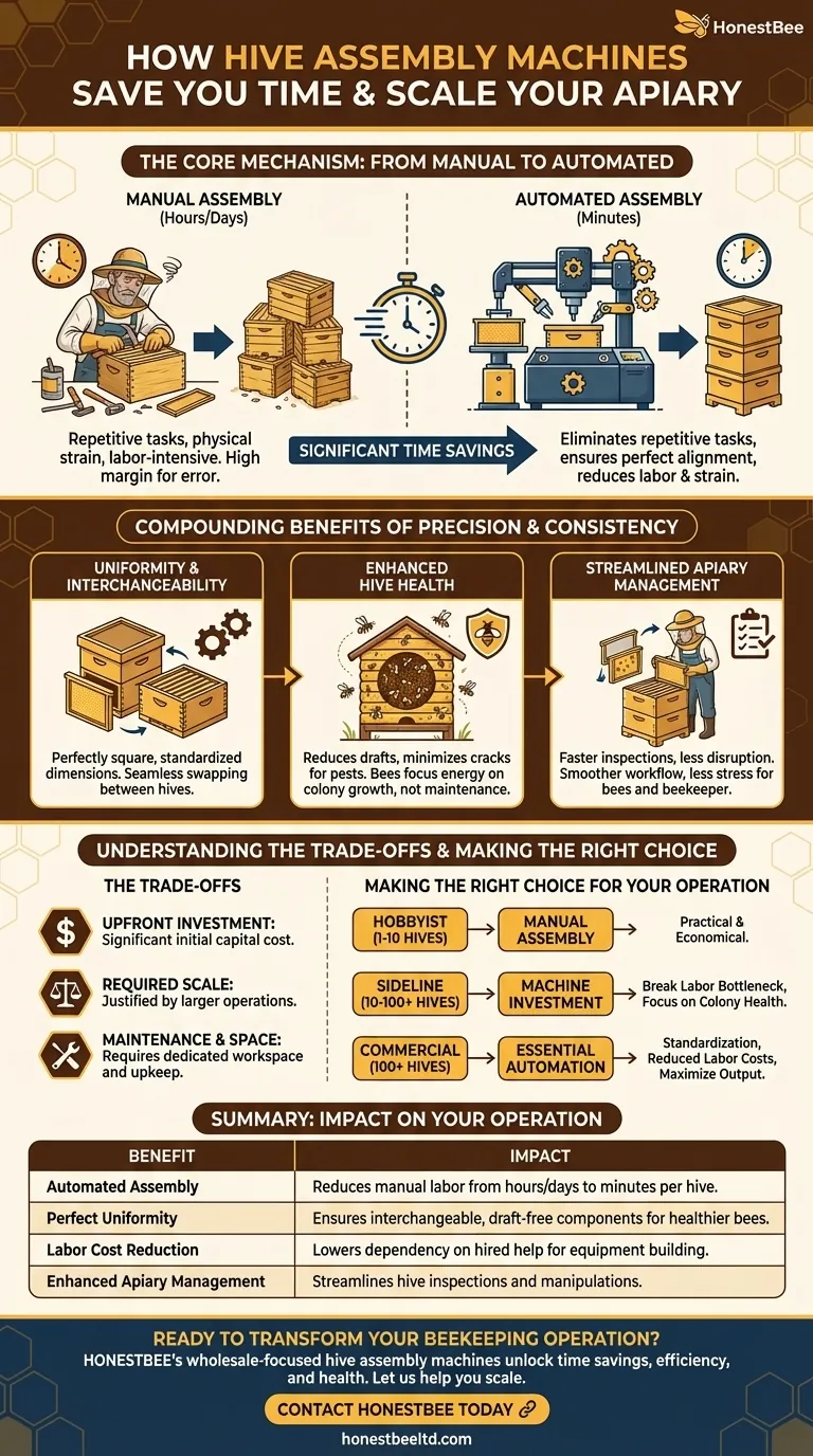 How do hive assembly machines contribute to time savings? Boost Apiary Efficiency & Scale Your Operation Visual Guide