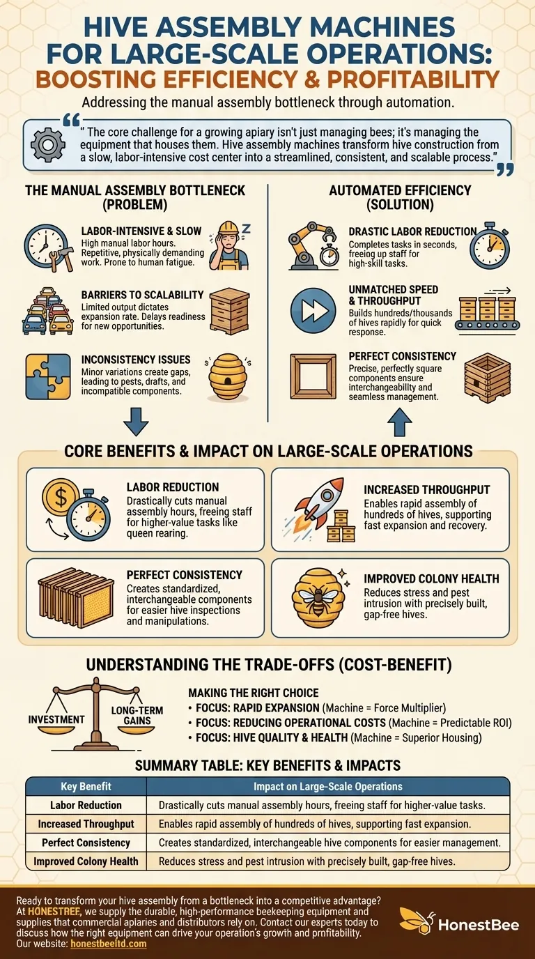 Why are hive assembly machines beneficial for large-scale beekeeping operations? Boost Efficiency & Scale Your Apiary Visual Guide