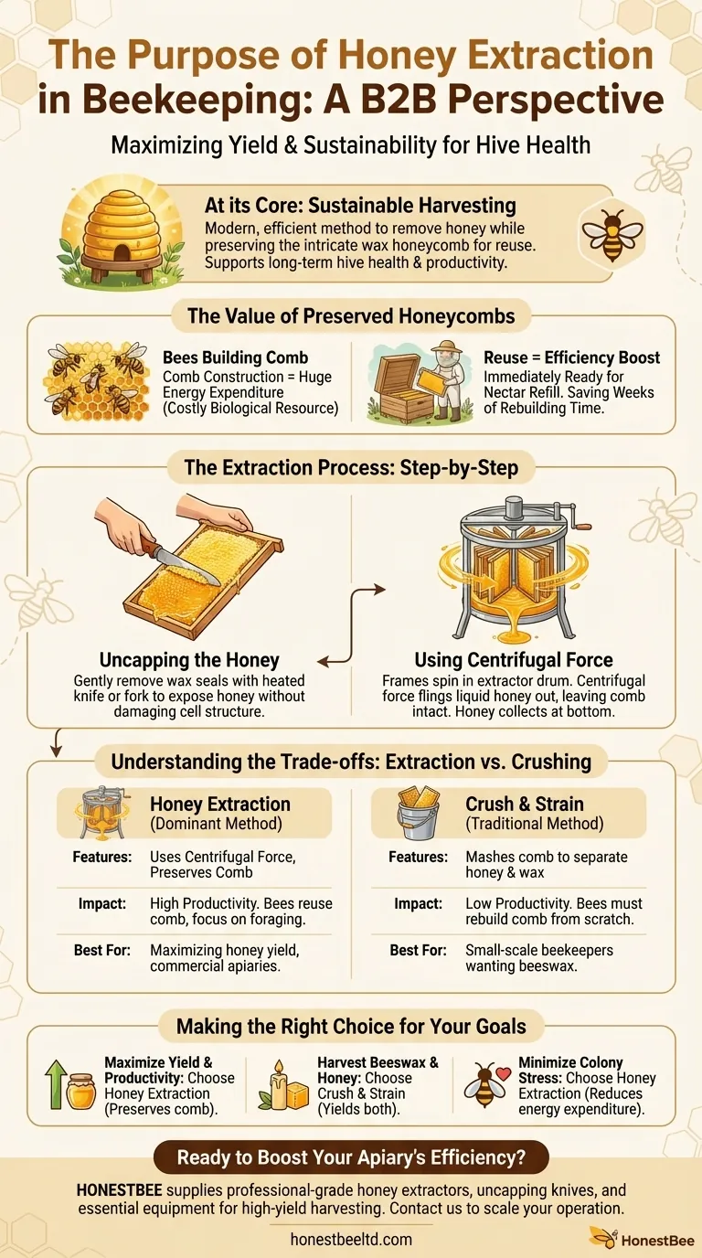 What is the purpose of honey extraction in beekeeping? Maximize Hive Productivity &amp; Honey Yield Visual Guide