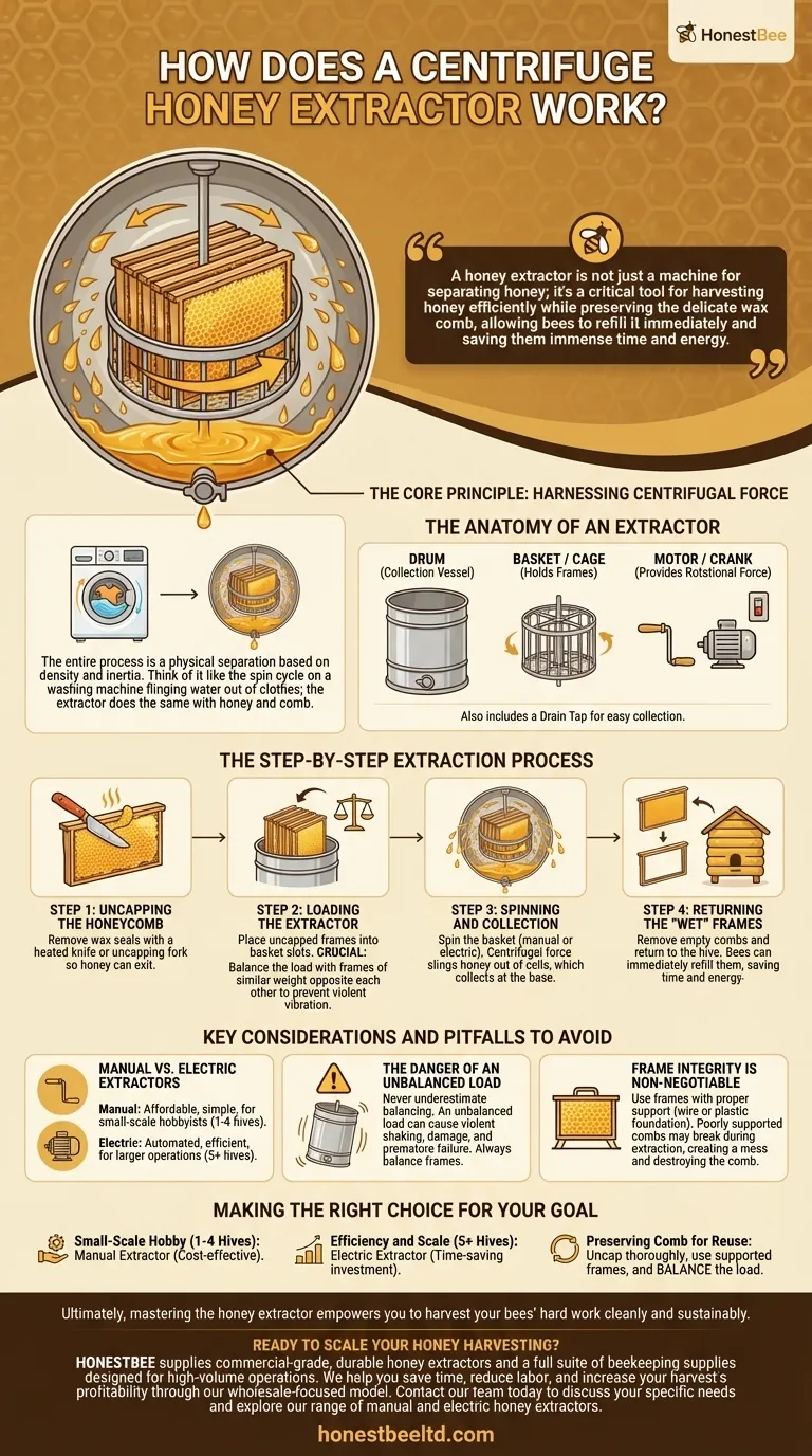 원심분리기 꿀 추출기는 어떻게 작동하나요? 효율적인 수확을 위해 원심력을 활용하세요 시각적 가이드