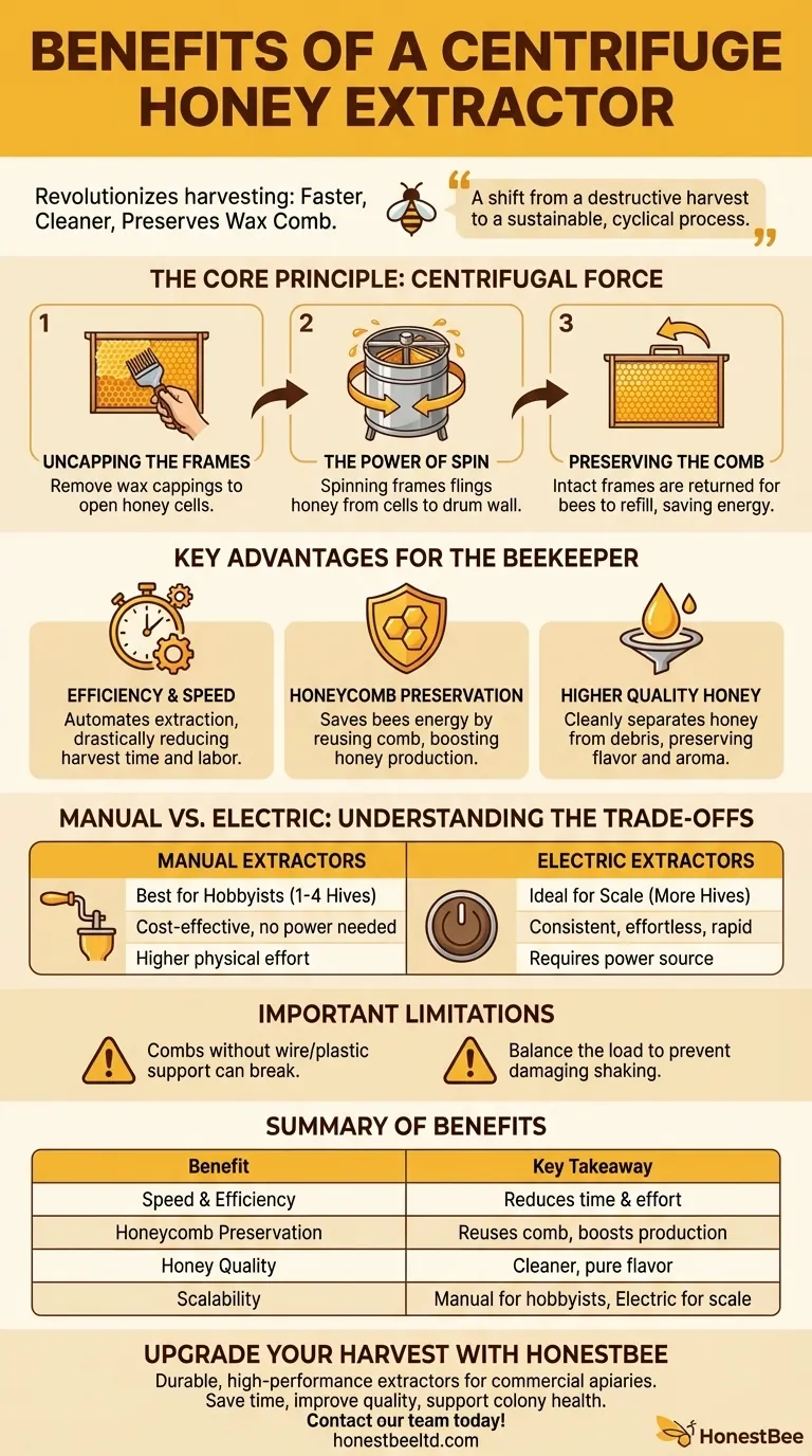 What are the benefits of using a centrifuge honey extractor? Boost Efficiency & Honey Quality Visual Guide
