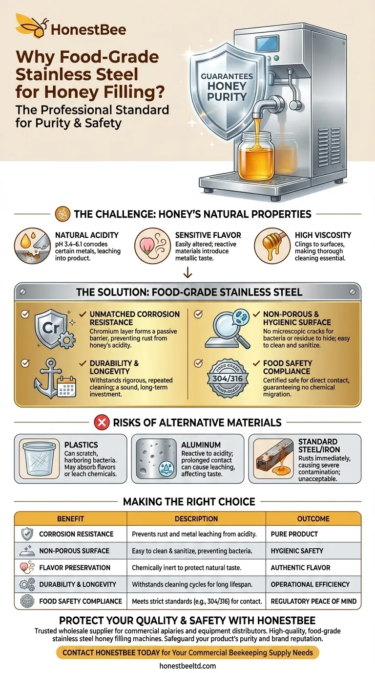 لماذا يوصى باستخدام الفولاذ المقاوم للصدأ المخصص للاستخدام الغذائي في آلات تعبئة العسل؟ ضمان النقاء والامتثال دليل مرئي