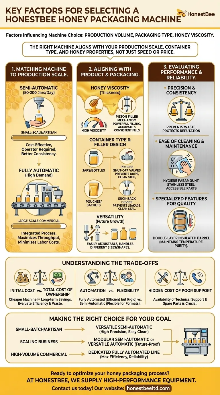 What factors should be considered when selecting a honey packaging machine? Optimize Your Honey Production Line Visual Guide