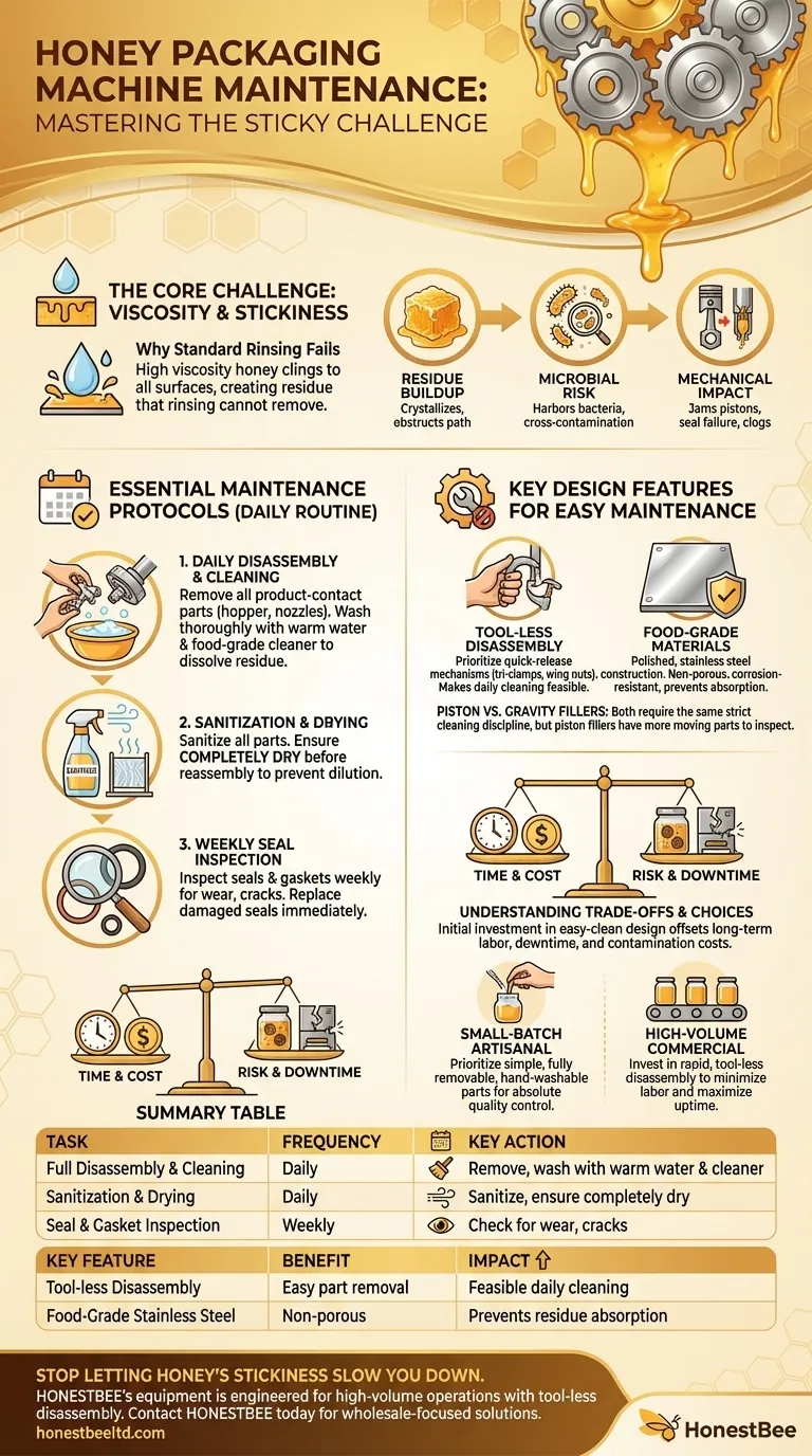 What are the maintenance requirements for honey packaging machines? Prevent Downtime with a Simple Cleaning Routine Visual Guide