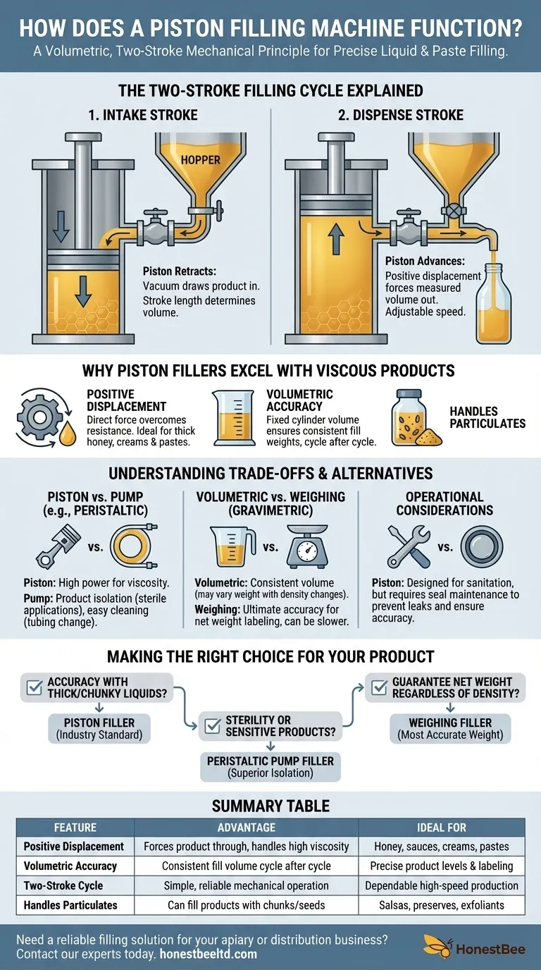 How does a piston filling machine function? Master High-Accuracy Viscous Product Filling Visual Guide