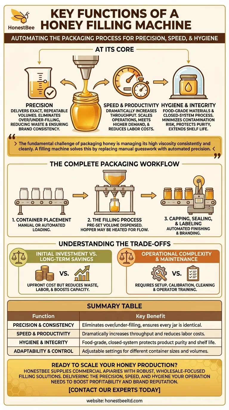 Quali sono le funzioni chiave di una macchina riempitrice di miele? Aumentare la velocità di confezionamento, la precisione e l'igiene Guida Visiva