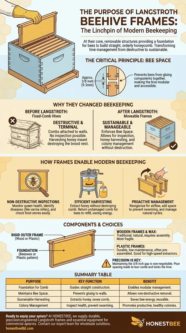 What is the purpose of Langstroth beehive frames? Unlock the Key to Modern Beekeeping Visual Guide