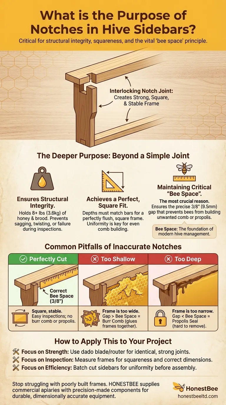 측면 바의 노치(홈)는 어떤 용도인가요? 강력하고 균일한 벌집 프레임으로 손쉬운 관리를 보장합니다. 시각적 가이드