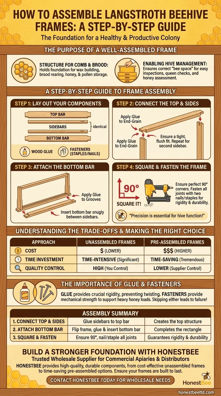 How are Langstroth beehive frames assembled? A Step-by-Step Guide for a Durable Hive Visual Guide