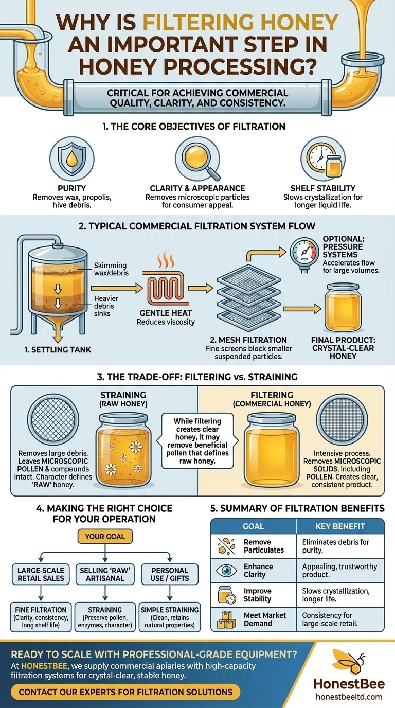 꿀 가공에서 여과가 중요한 이유는 무엇입니까? 순도, 투명성 및 시장성 확보 시각적 가이드