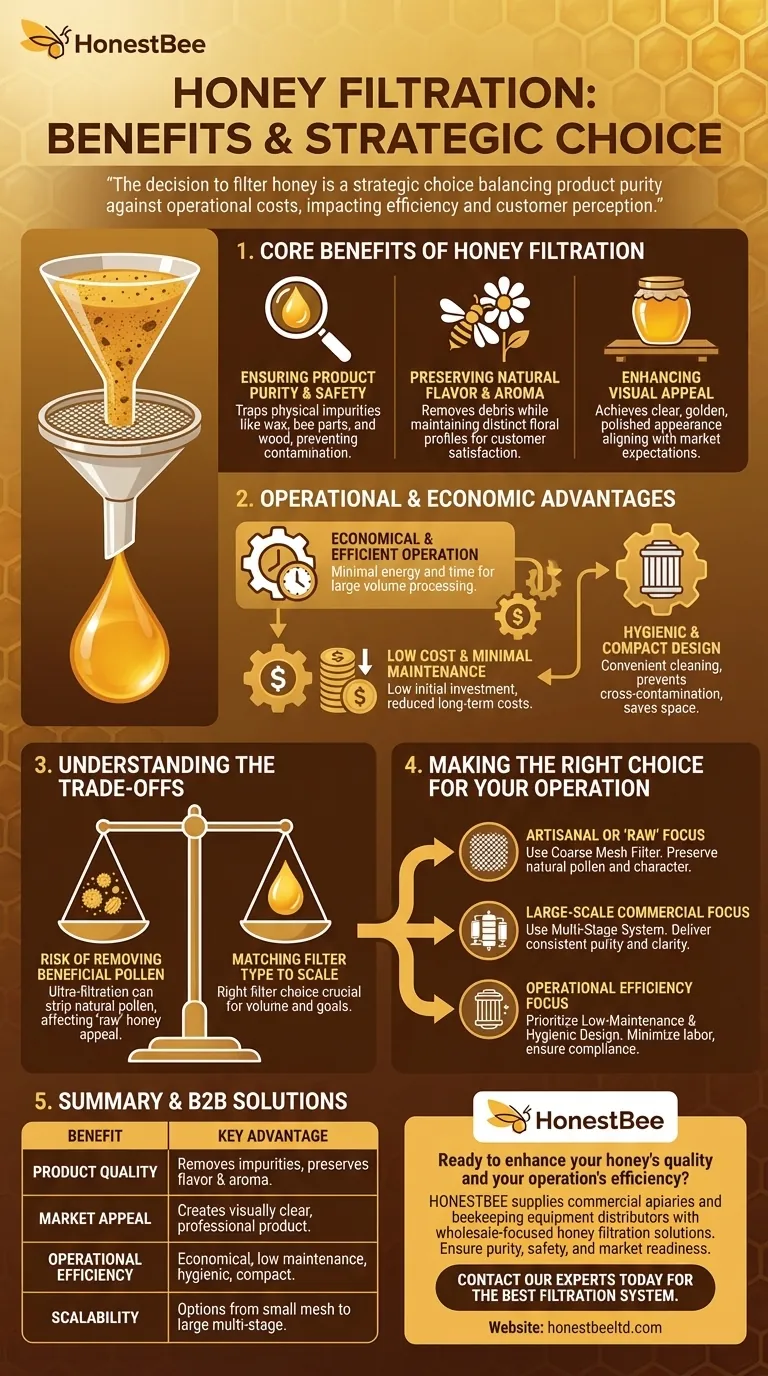 What are the benefits of using honey filters? Achieve Purity, Efficiency, and Market Appeal Visual Guide