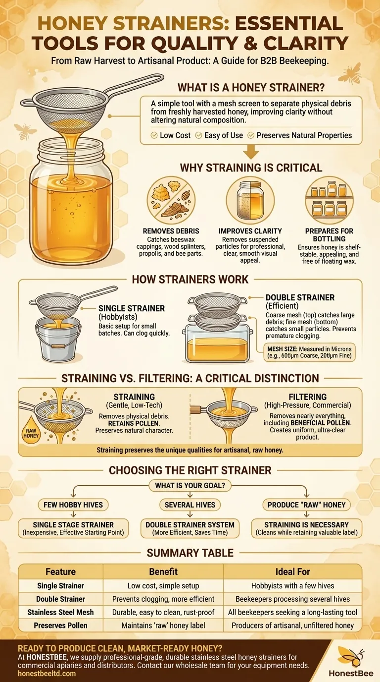 What are honey strainers and their advantages? Essential for Clean, Artisanal Honey Visual Guide