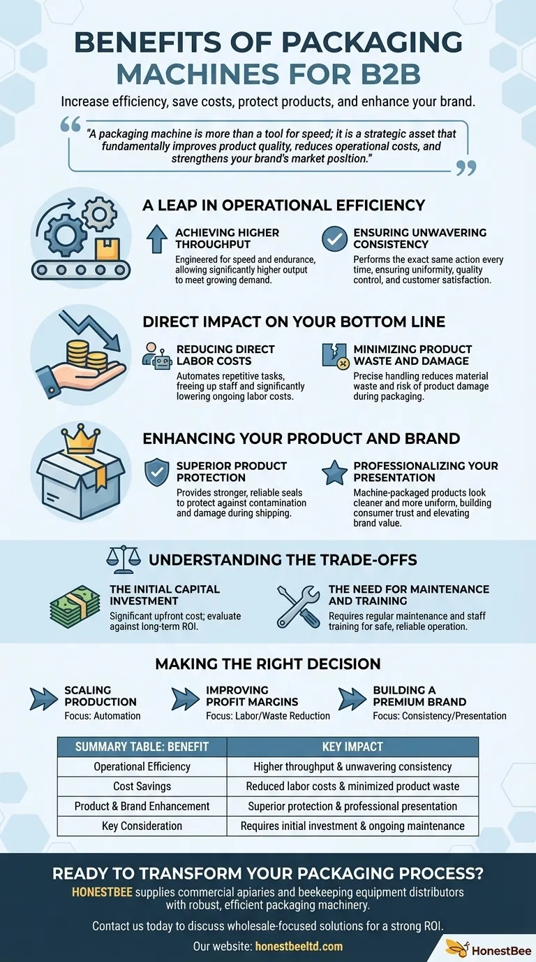 What are the benefits of using packaging machines? Boost Efficiency, Cut Costs & Elevate Your Brand Visual Guide