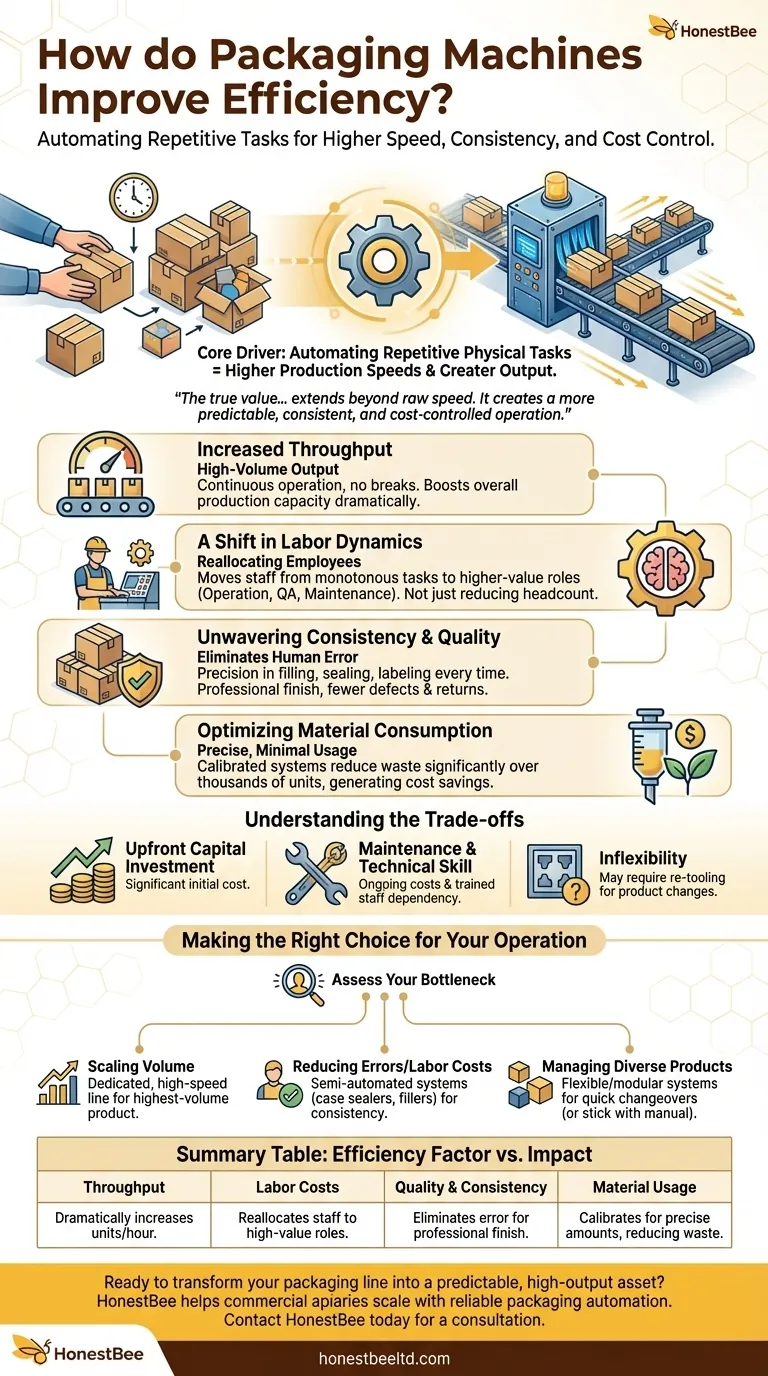 How do packaging machines improve efficiency? Boost Output and Slash Costs with Automation Visual Guide