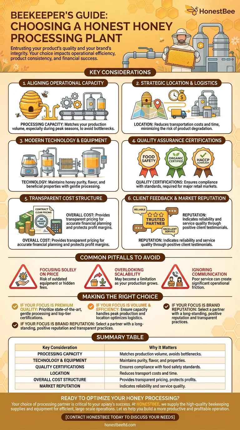 Каковы ключевые соображения для пчеловодов при выборе завода по переработке меда? Обеспечьте качество и эффективность для вашей пасеки Визуальное руководство