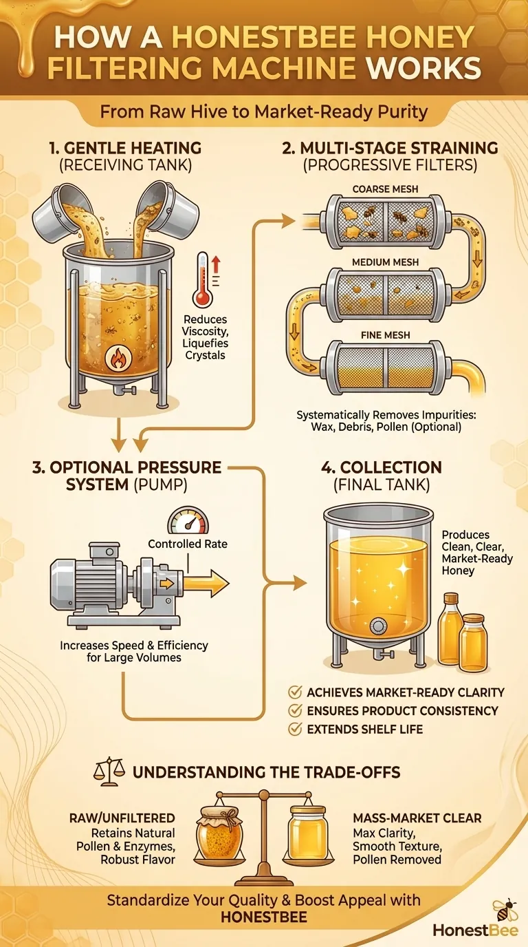 How does a honey filtering machine work? Achieve Market-Ready Clarity & Consistency Visual Guide
