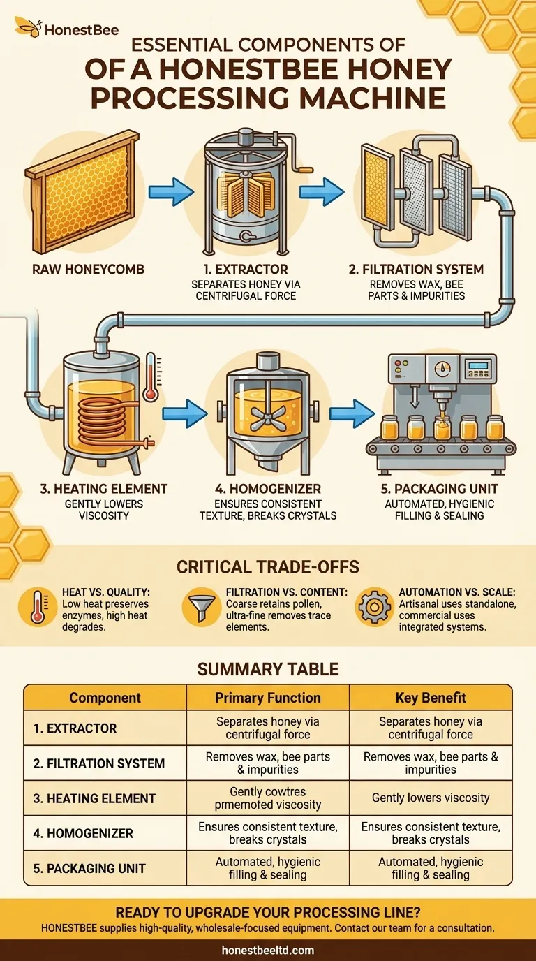 ما هي المكونات الأساسية لآلة معالجة العسل؟ قم بتحسين خط إنتاج العسل الخاص بك دليل مرئي
