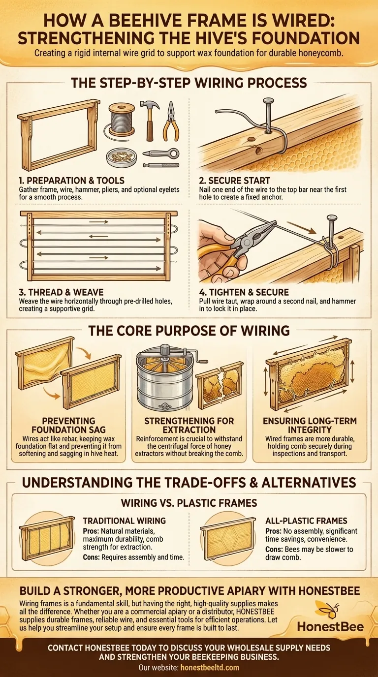 How is a frame wired in beekeeping? A Step-by-Step Guide to Stronger Honeycomb Visual Guide