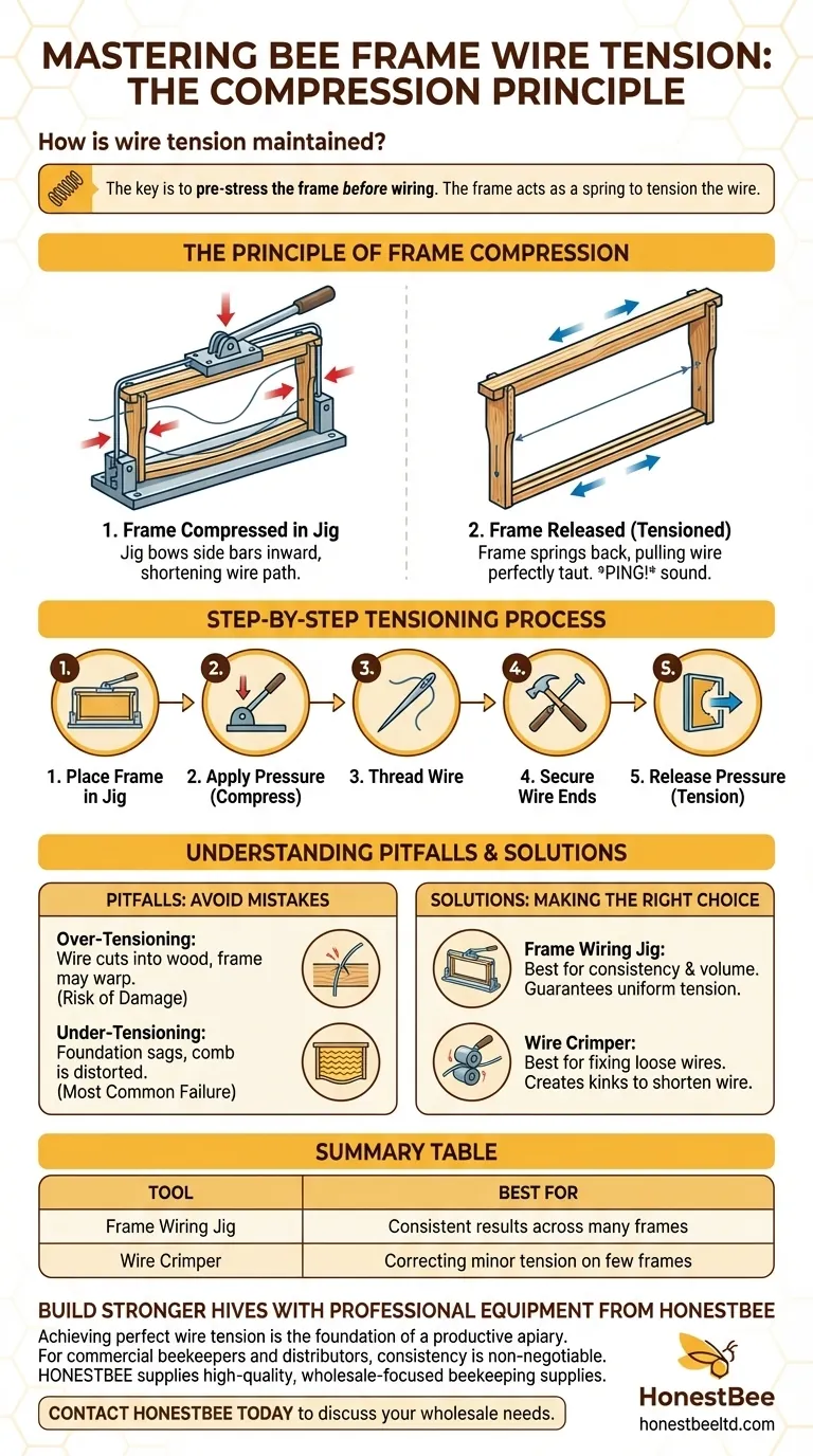 蜂箱框在穿线时如何保持线张力？使用夹具制作完美绷紧的蜂箱框 图解指南